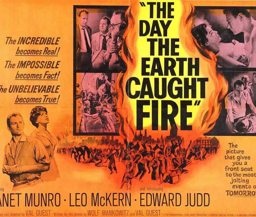 Affiche du film "The Day The Earth Caught Fire", science-fiction culte de Val Guest (1961)