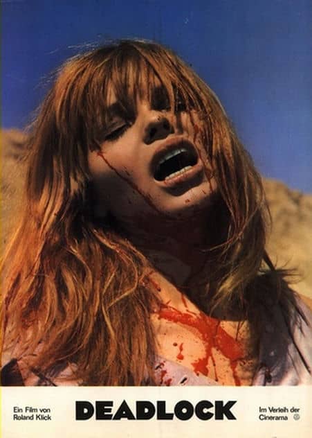 Mascha Rabben sur l'affiche du western néo noir culte Deadlock de Roland Klick (1970)