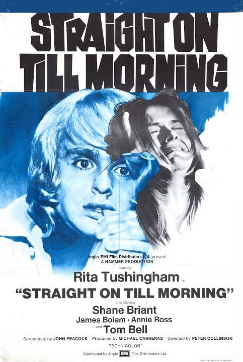 Affiche du suspense psychologique Straight On Till Morning de Peter Collinson (1972)